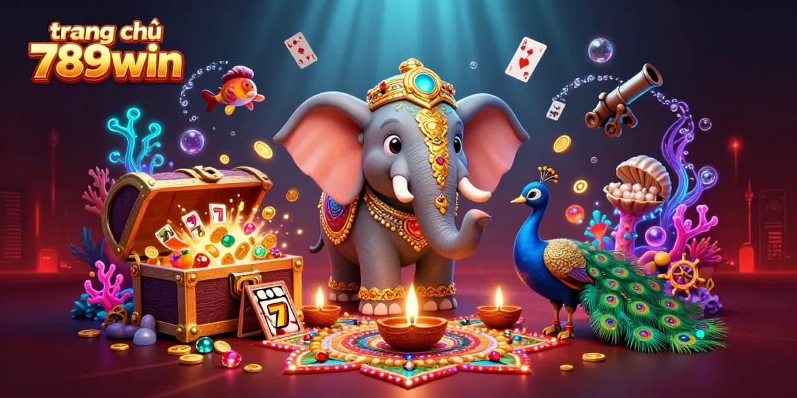 Experience the vibrant world of trang chủ 789win, featuring an engaging casino-themed illustration with animated characters and game elements.