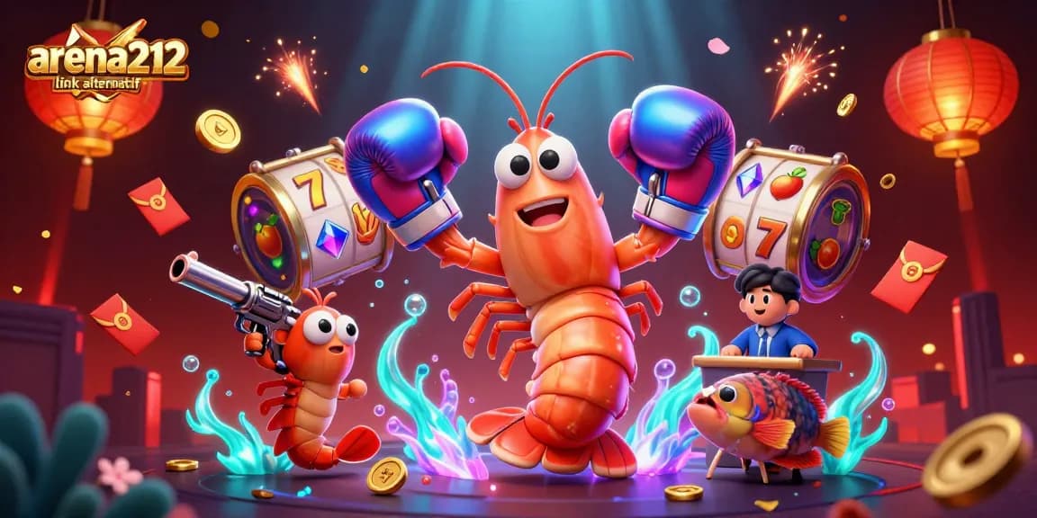 Merayakan kemenangan di casino dengan arena212 link alternatif, karakter udang mantis beraksi!