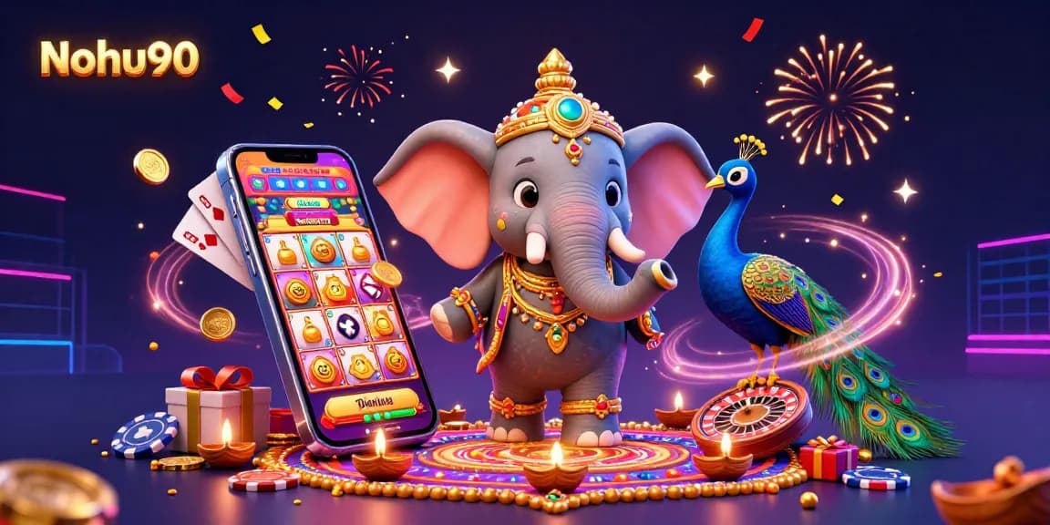 Nohu90 showcases exciting slot games with vibrant characters and dynamic casino elements.