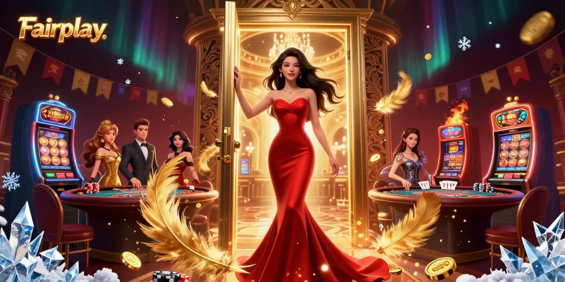 Engage in Fairplay with an elegant Asian casino scene showcasing vibrant game elements.