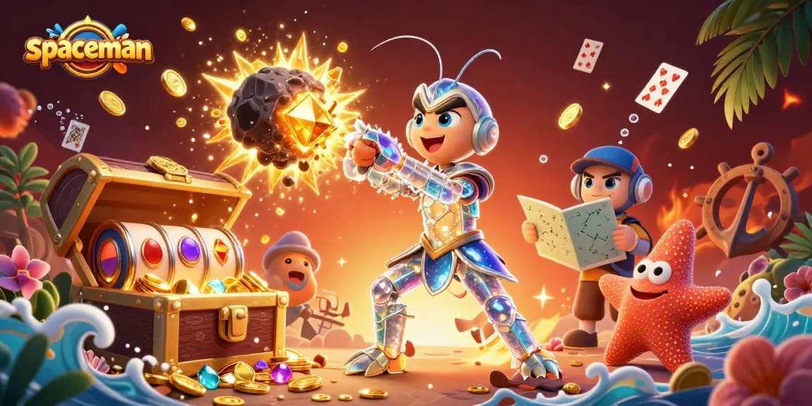 Spin to win with spaceman: a vibrant 3D depiction of an exciting slot game adventure.