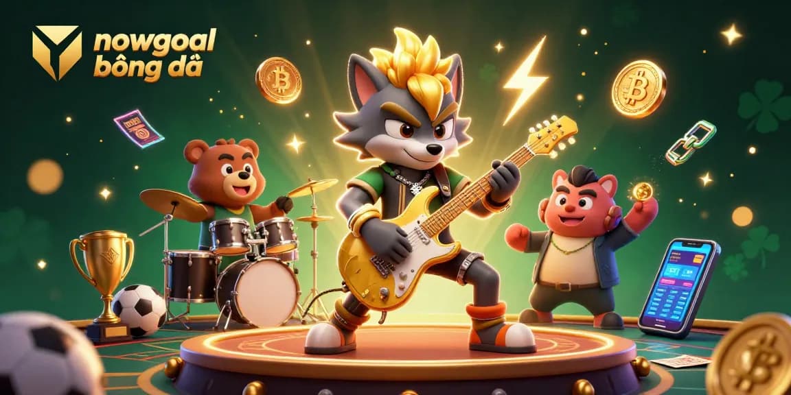 Engage in football betting with nowgoal bóng đá featuring lively characters and dynamic casino elements.