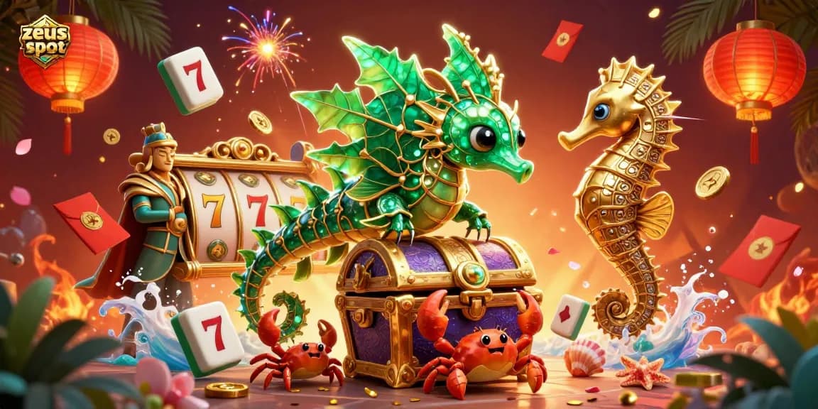 Experience the thrilling zeus slot with vibrant characters and colorful gambling elements in a stunningly detailed scene.