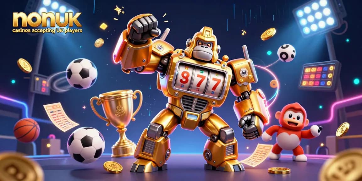Experience the excitement of non UK casinos accepting UK players with vibrant 3D gaming elements.