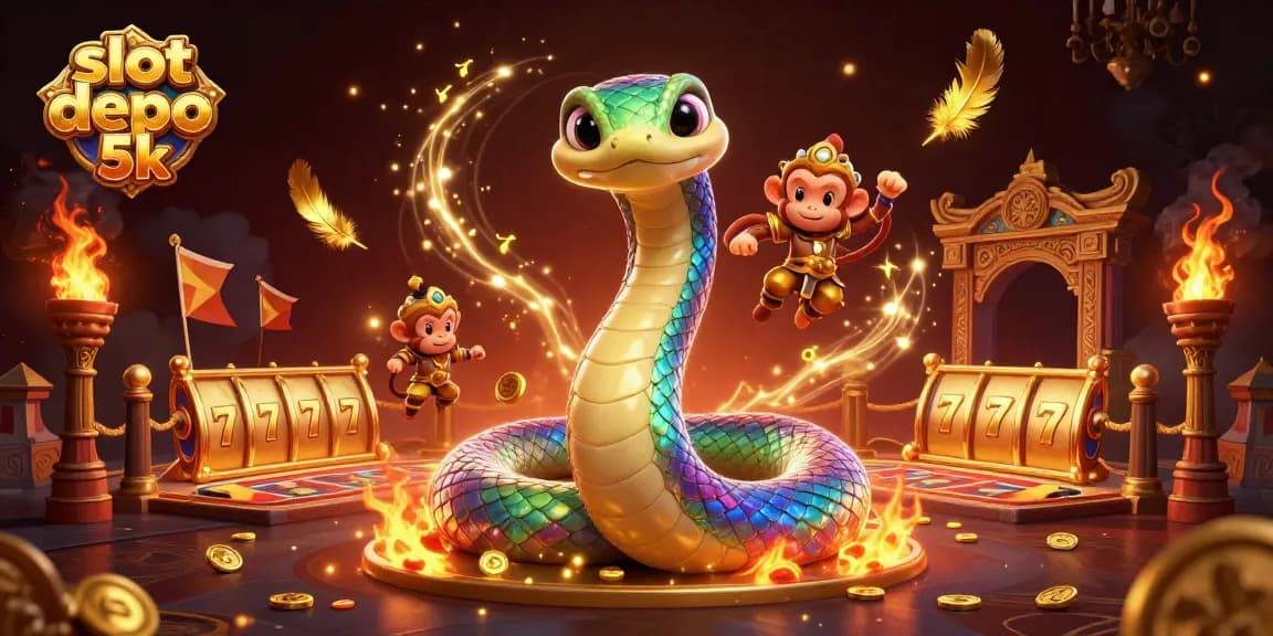 Experience vibrant adventures with slot depo 5k featuring golden slot reels and exciting characters.