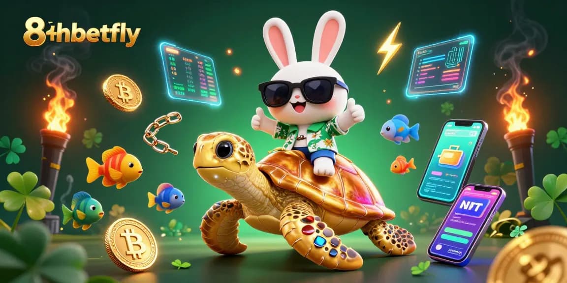 Play games at 8xbetfly with the lucky rabbit and the giant sea turtle winning large prizes!