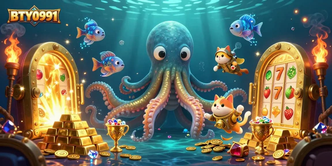 Experience the thrill with BTY0991 in a captivating ocean of treasures and gaming elements.