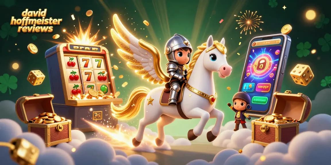 David Hoffmeister reviews showcased through an engaging 3D casino scene filled with vibrant, dynamic elements.