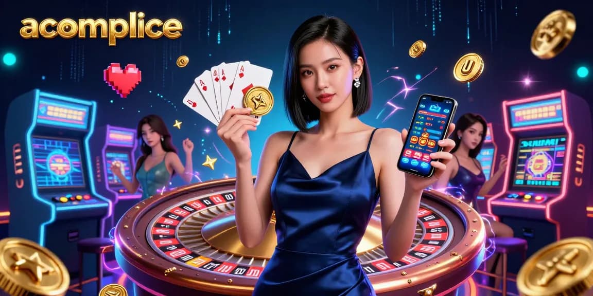 Engage with accomplice gaming on a vibrant 3D casino app scene showcasing immersive experiences.