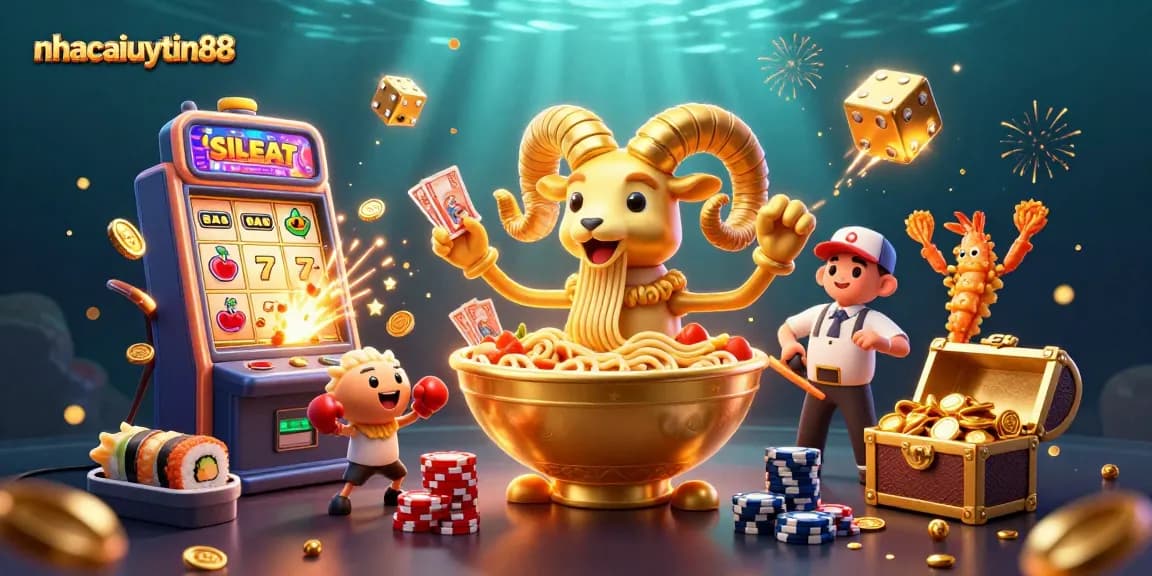 Engage with exciting casino thrills at nhacaiuytin88, featuring vibrant characters and dynamic gaming elements.