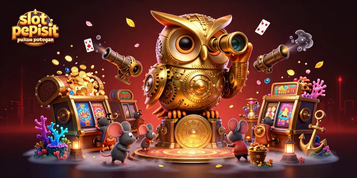 Permainan slot deposit pulsa tanpa potongan menggoda dengan karakter unik dan hadiah berkilauan.