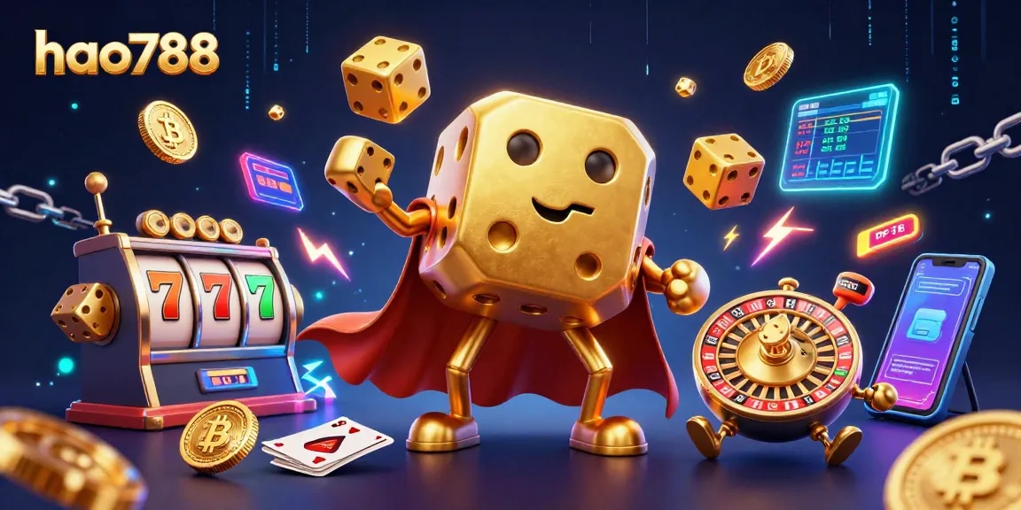 Berputar di dunia slot HAO788 dengan berbagai simbol beruntung dan koin crypto yang bersinar.