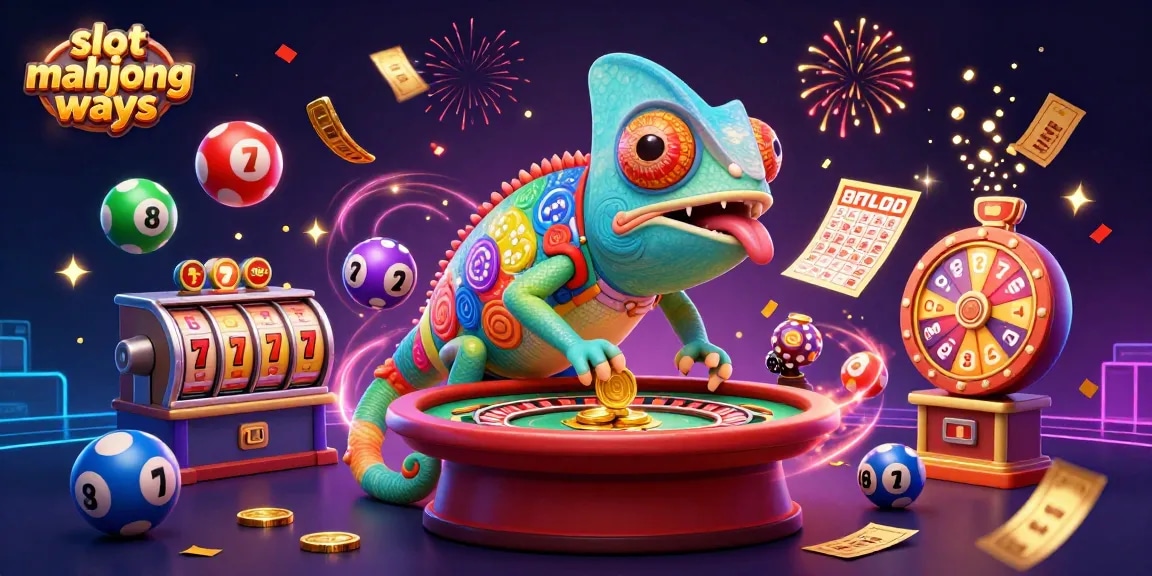 Experience slot mahjong ways with an exciting scene featuring dynamic casino elements and characters