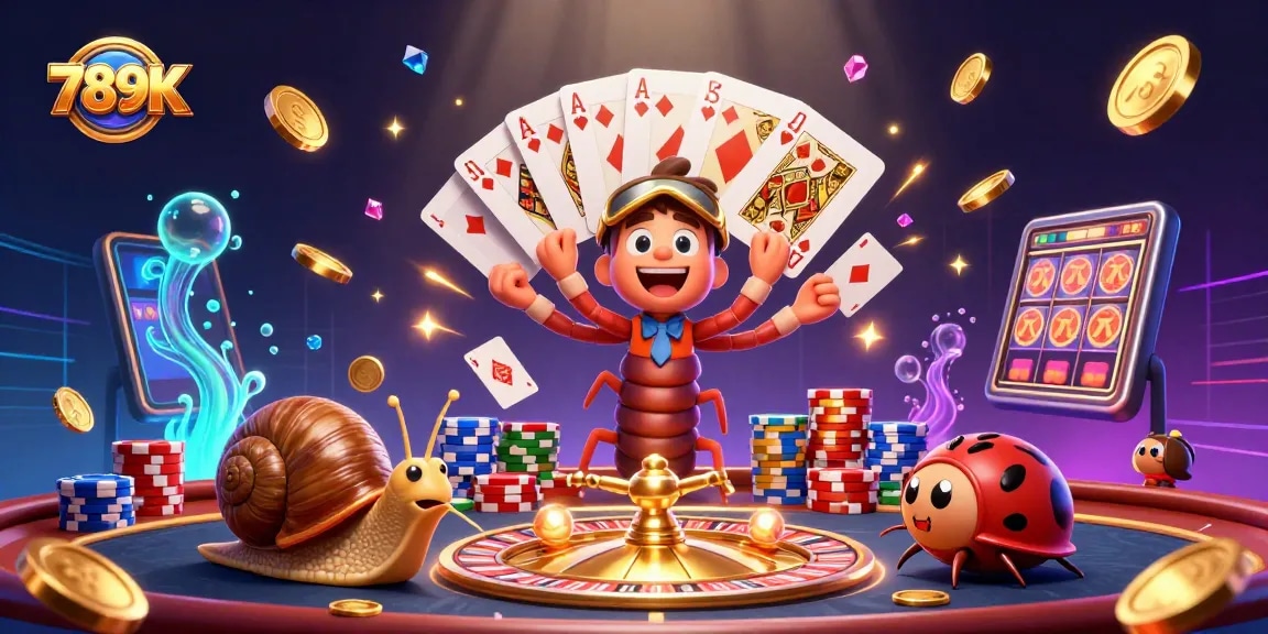 Engage in thrilling gameplay at 789 K casino featuring colorful characters and vibrant elements.