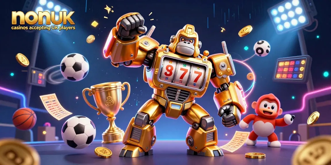 Experience the excitement of non UK casinos accepting UK players with vibrant 3D gaming elements.