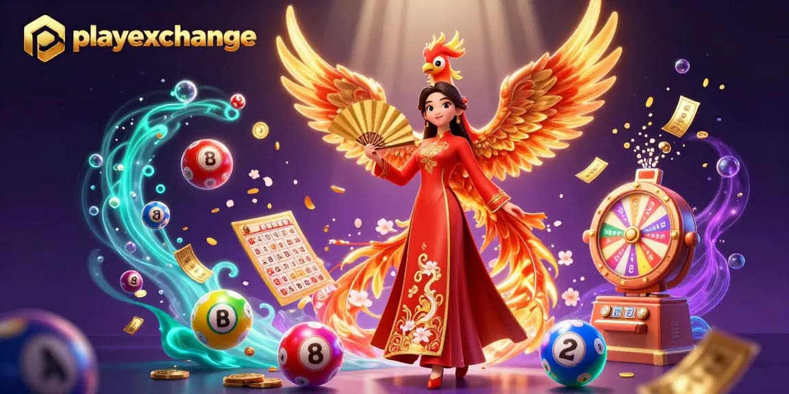 Experience playexchange magic with vibrant lottery elements in a casino atmosphere.