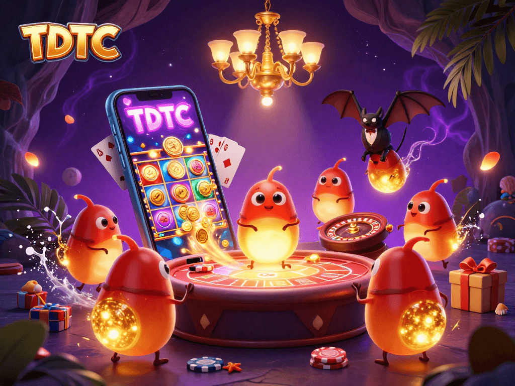 Light up your TDTC experience with vibrant glowworms in a dynamic casino scene