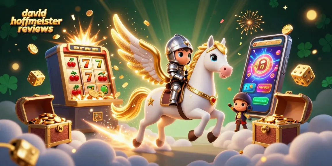 David Hoffmeister reviews showcased through an engaging 3D casino scene filled with vibrant, dynamic elements.