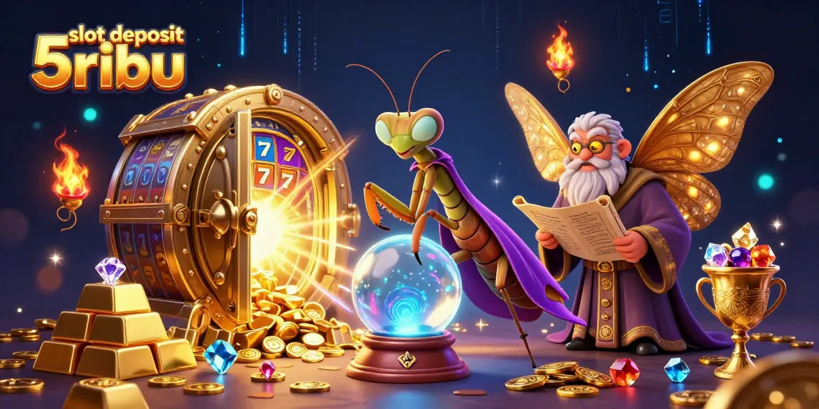 Enhance your gaming with slot deposit 5ribu amidst magical fortune tellers and treasures.