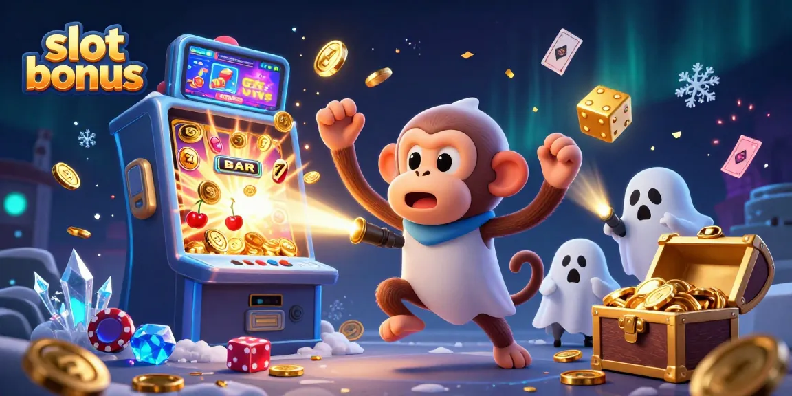 Experience the thrill of slot bonus with vibrant characters in a dynamic casino scene.