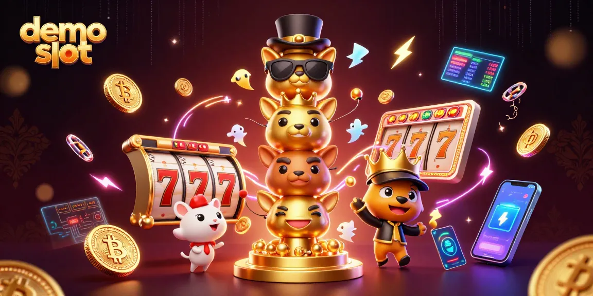 Play an engaging demo slot experience featuring vibrant 3D cartoon elements and rich casino symbols.