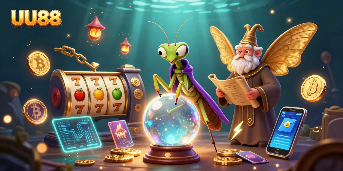 Engage with UU88’s mystical and vibrant casino world filled with 3D animated fortune tellers and slot symbols.