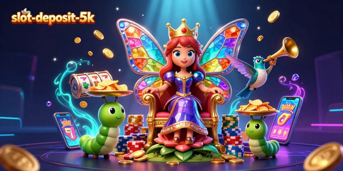 Experience the excitement of slot-deposit-5k with vibrant jackpot illustrations and dynamic casino elements.
