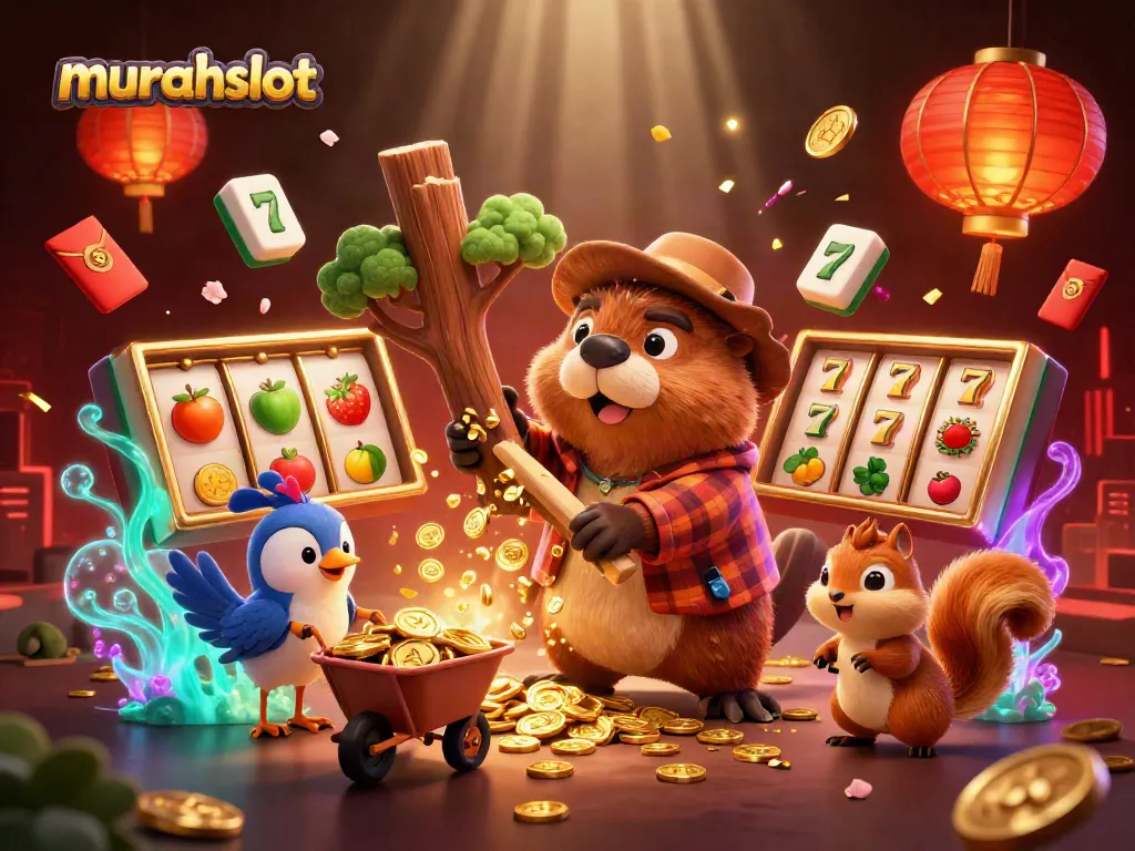 Menangkan putaran di murahslot dengan ilustrasi kartun 3D para karakter dan elemen kasino yang menarik.
