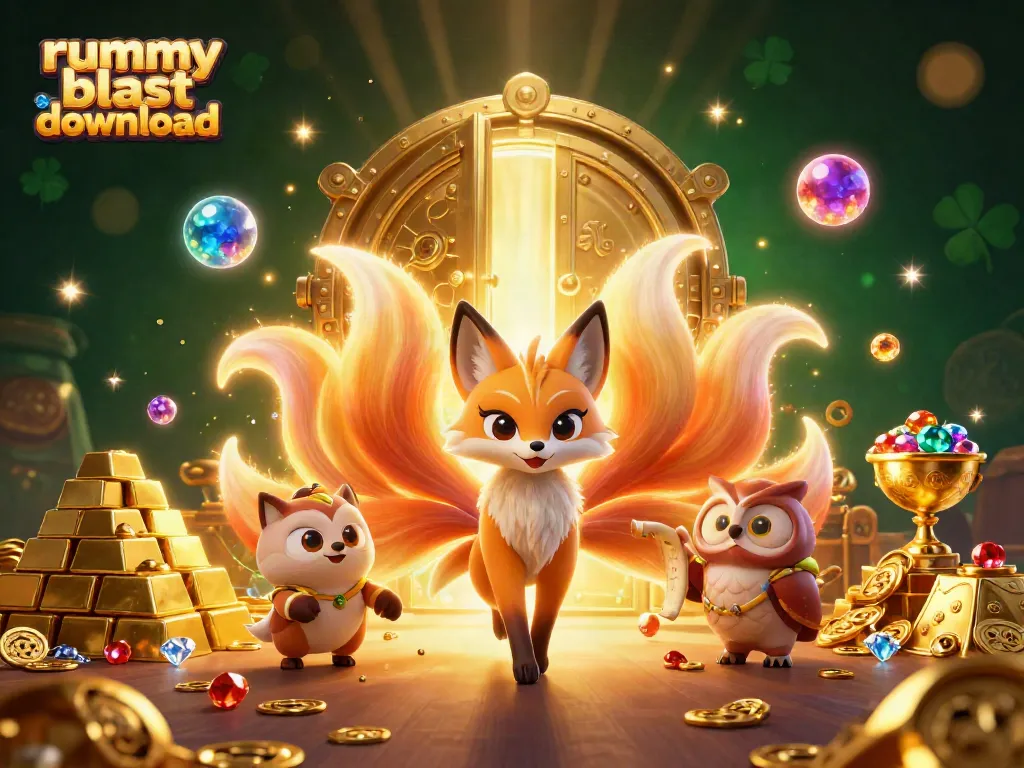 Join the action in Rummy Blast download by playing vibrant online card games surrounded by a magical scene.