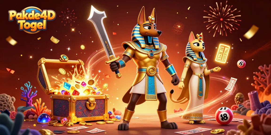 Experience thrilling wins with Pakde4D Togel, featuring Anubis and Bastet amid vibrant lottery action.