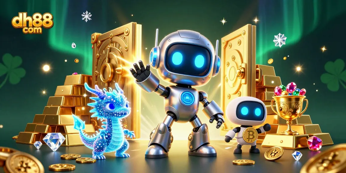 Experience thrilling gaming at dh88 com with an exciting 3D illustration featuring vibrant casino elements.