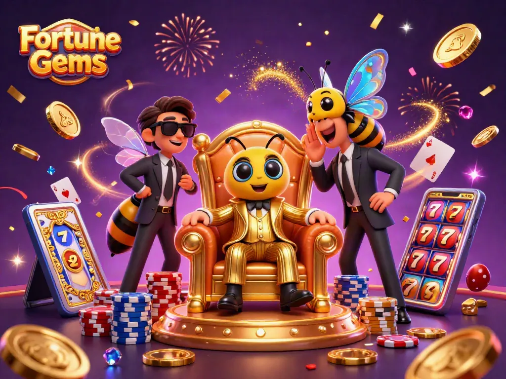 หมุนวงล้อในเกม Fortune Gems ที่เต็มไปด้วยอัญมณีและสัญลักษณ์แห่งโชคลาภ