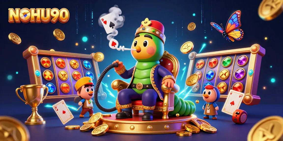 Experience exciting jackpots and wins at NOHU90 with dynamic slot reels and vibrant gaming elements.