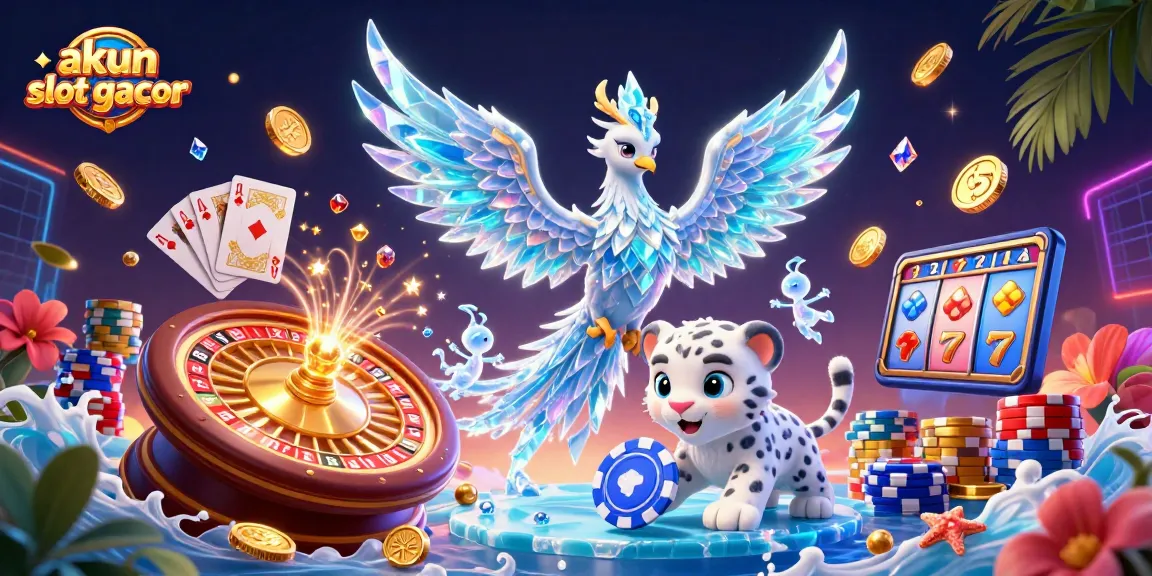 Experience the thrill of akun slot gacor with vibrant casino characters and dynamic gaming elements.