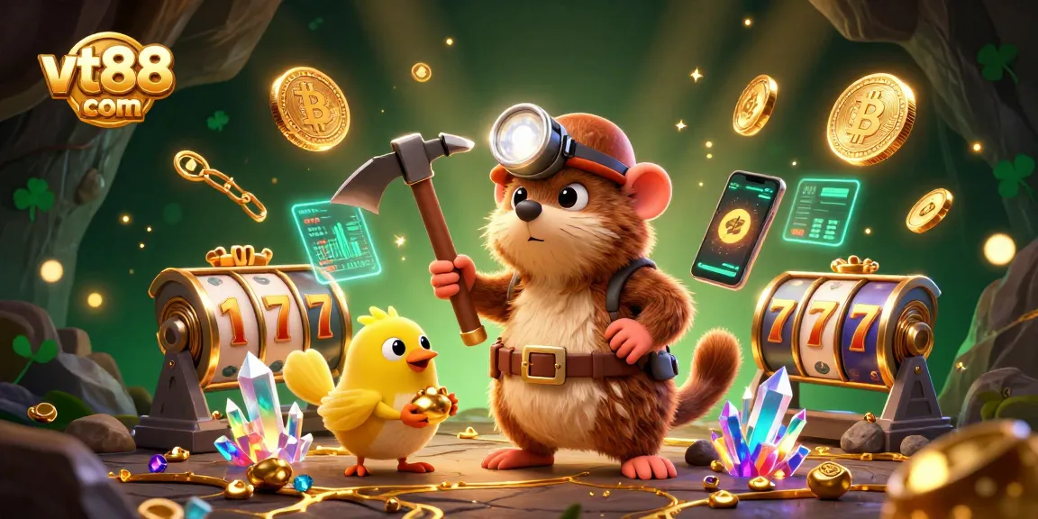 Spin slots and win big with vt88 com in this vibrant casino-themed illustration.