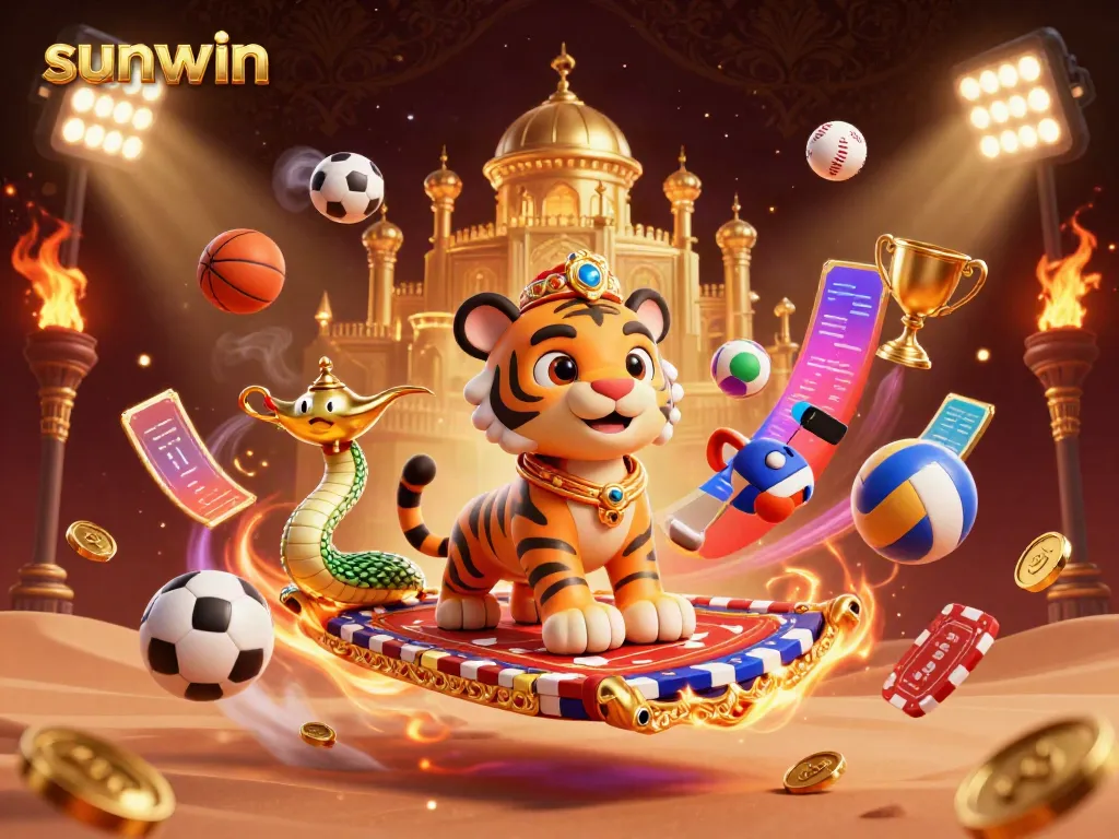 Experience exciting gameplay in sunwin with vibrant characters and sports elements in action.