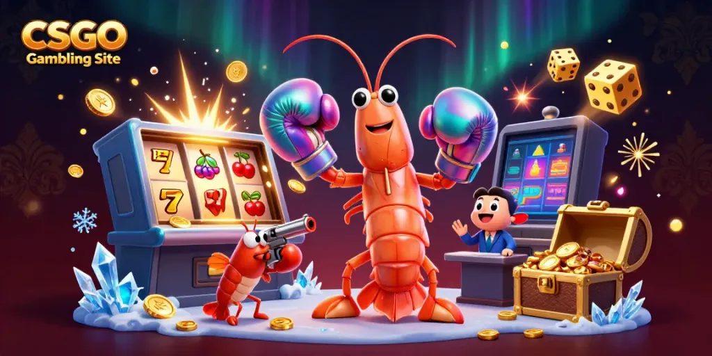 Experience thrilling wins at CSGO Gambling Site, featuring vibrant characters and dynamic casino elements.