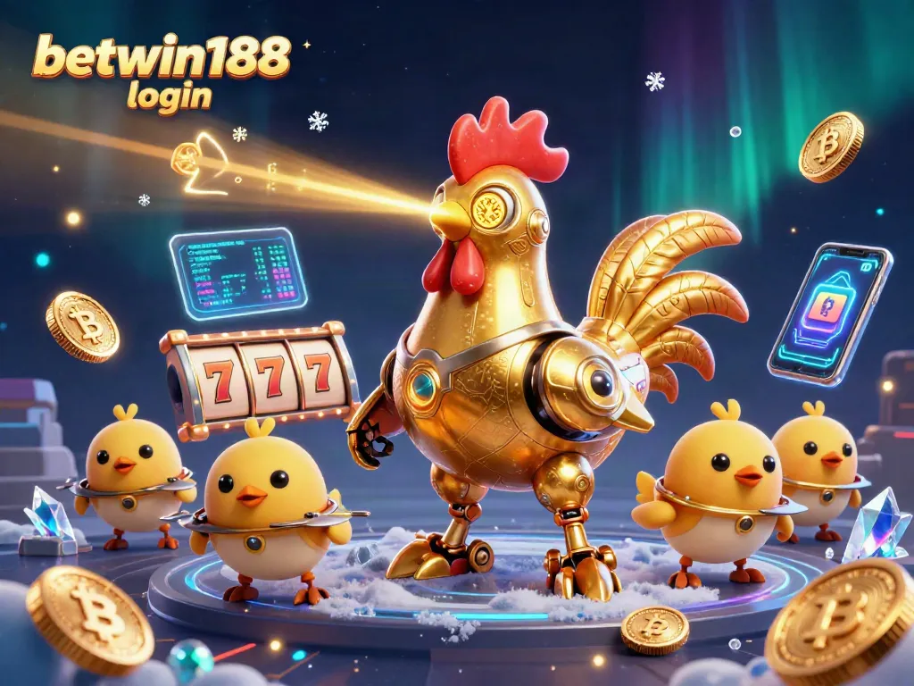 Engage with thrilling games at betwin188 login in a vibrant casino-themed 3D scene.