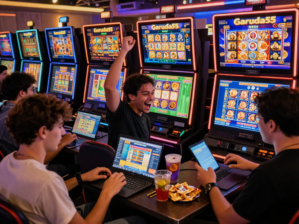 GARUDA55 players celebrating a big win in an engaging online gaming environment.