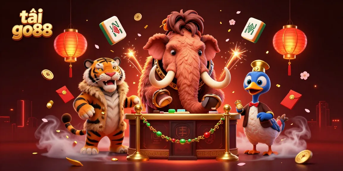 Experience luxury with tải go88 at this vibrant casino scene featuring cartoon characters and gaming elements.