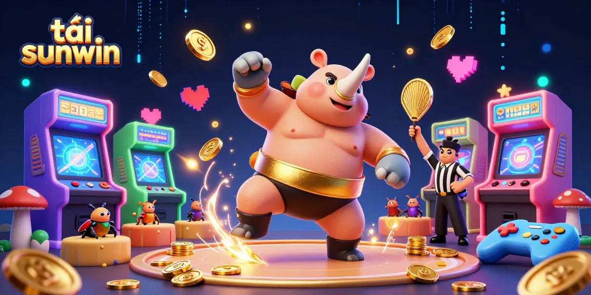 Experience exhilarating gaming with tải sunwin as vibrant beetles celebrate a golden jackpot.