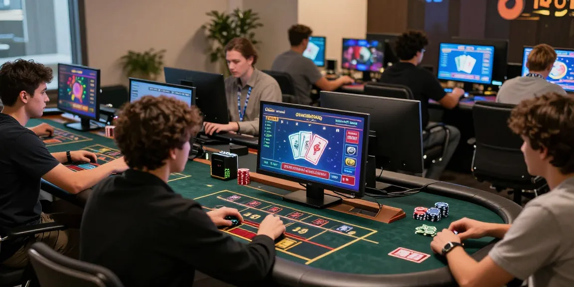 Players engaged in grandbetting excitement at virtual gaming table.